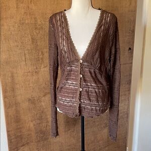 Beautiful Brown Boho Style Top